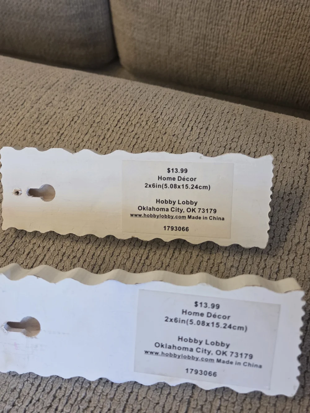 Hobby Lobby White Wood Wall Hooks with Black Metal Cleats